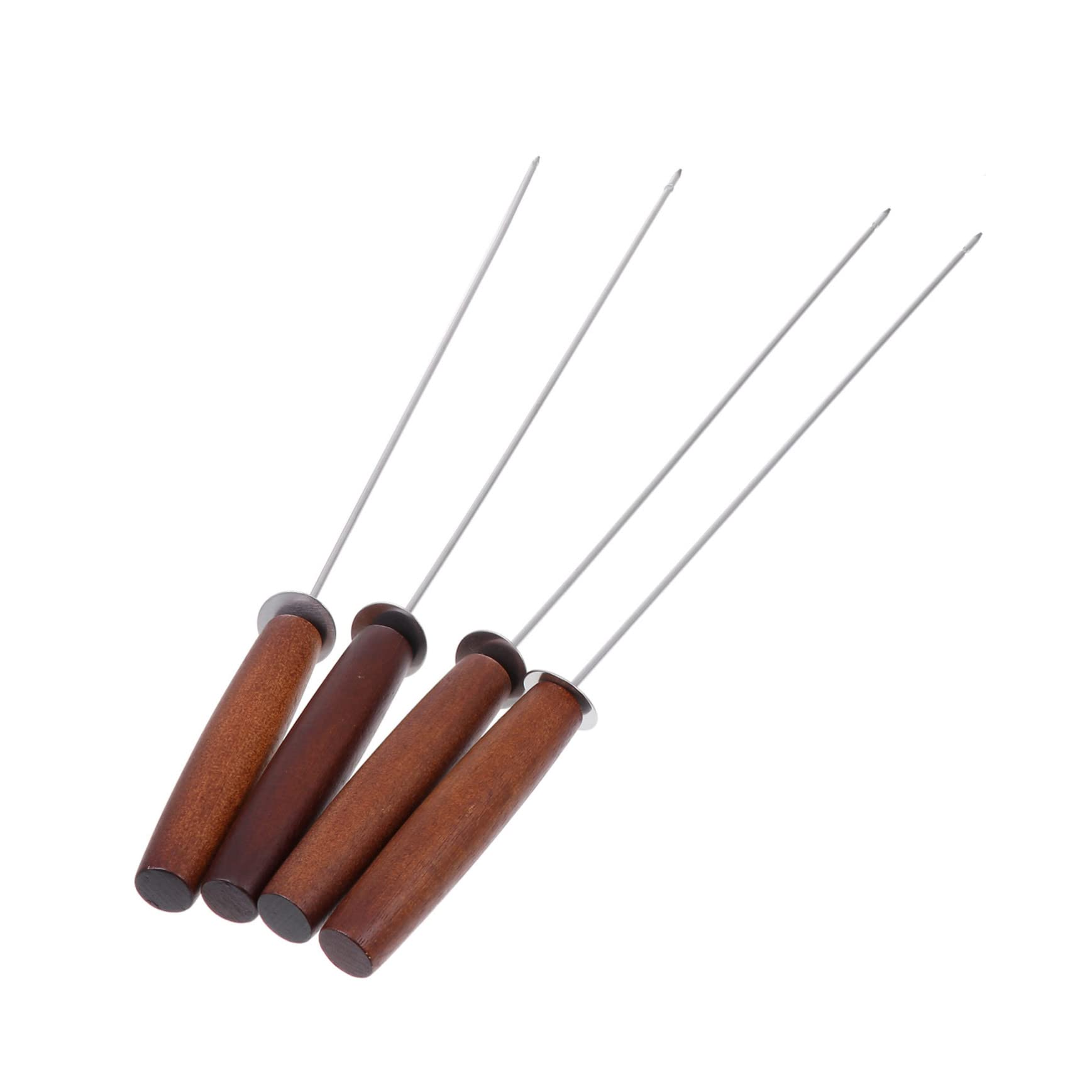 4 pezzi Bastoncini per barbecue Spiedini piatti Aghi per bastoncini per barbecue Spiedini in metallo per Shish Kabob Spiedini per griglia Bastoncini per spiedini in metallo Spiedino per griglia Kit