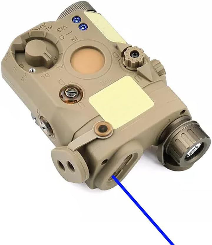 Nylon PEQ15 Aiming Box Laser Sight(with Red/Green/Blue Laser + IR Fill Light+ LED Light), & New Modular Dual Wire Remote Pressure Switch(SF+2.5 Plug) & M300A Strong White Flashlight Combo, DE