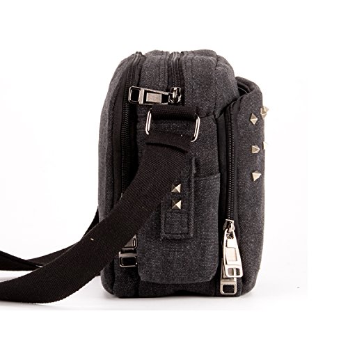 MeCool Borsa da Uomo di Tela Spalla Borsello