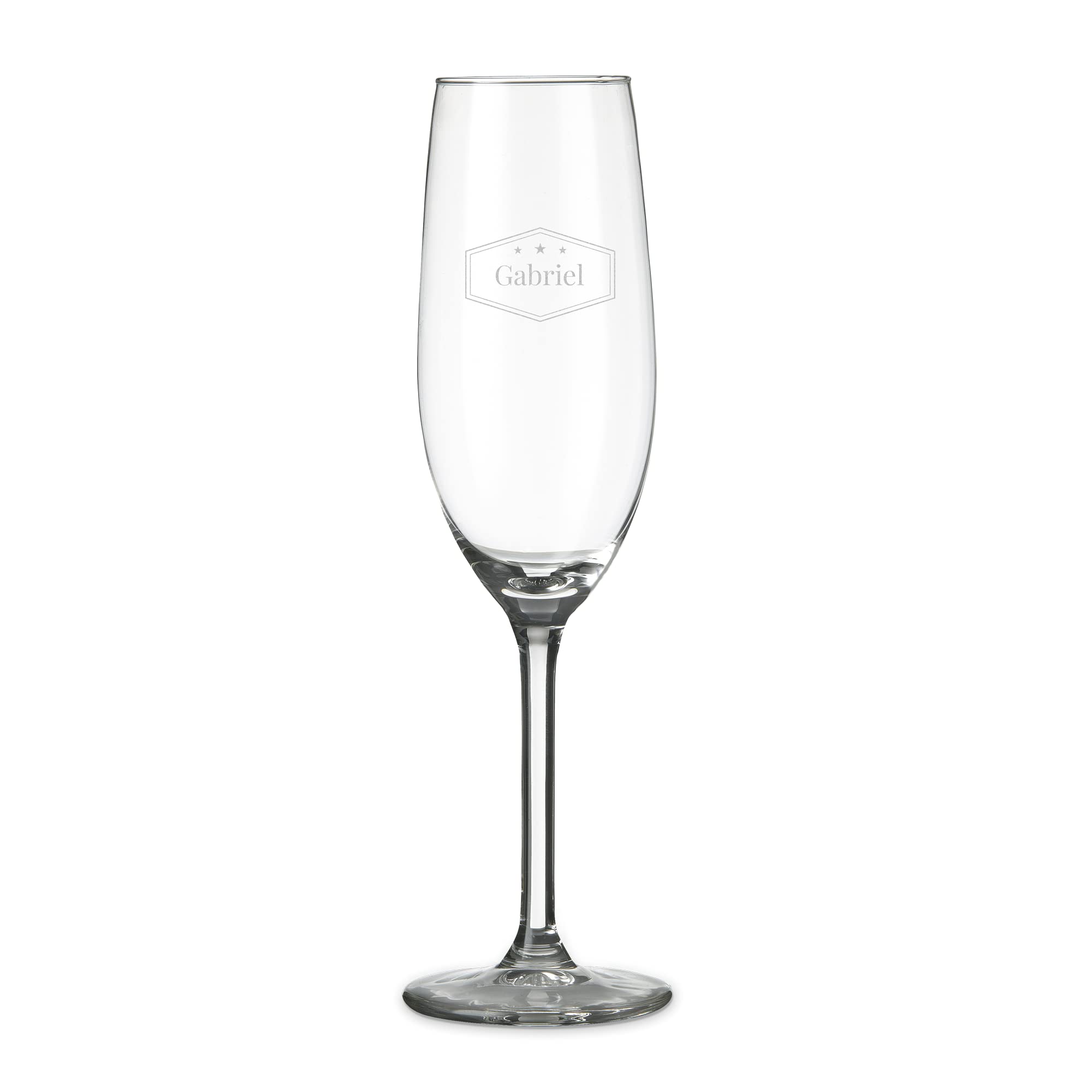 Champaña Moët & Chandon Brut personalizada con copas grabadas con nombres - una botella de champagne 0.75L
