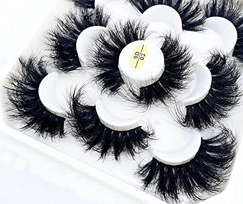 Hbzgtlad New 5 Pairs 25 Mm 3D Mink Lashes Bulk Faux With Custom Natural Mink Lashes Pack Short Wholesales Natural False Eyelashes (9D-03) #TOP4