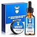 Beard Growth Oil & Beard Balm - Beard Growth Kit with 2X Concentration Biotin for Men, Natural Ingredients with Argan Oil, Jojoba Oil and Vitamin (Sandalwood)