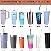 ALINK 10.5 in Long Rainbow Colored Reusable Tritan Plastic Replacement Straws for 16 OZ 20 OZ 30 OZ Stanley, YETI, Starbucks Tumblers, Set of 10 with Cleaning Brush