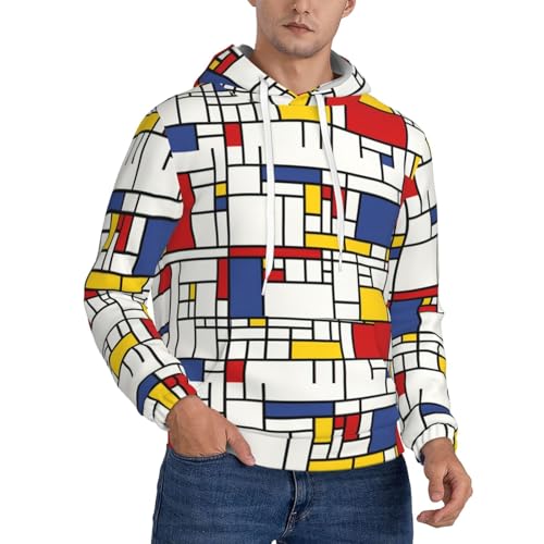 Sweat à capuche de sport décontracté unisexe avec pull avec poche et motif abstrait moderne