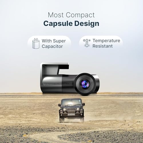 Image of Crossbeats RoadEye Neo| New Launch| 2K FHD+ Dash Cam for Car| WiFi APP Mic Loop Record| 170 Wide Angle Dashcam for Car|Rotating Cabin Camera| Night Vision| Supercapacitor Dash Camera 1TB (2026 Model)