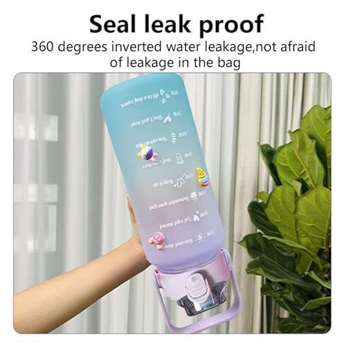 Garrafa água galão squeeze 2L motivacional treino fitness academia escola fofa colorida cores sortid