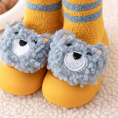 Toddlers Boys Shoes Autumn and Winter Comfortable Baby Toddler Shoes Cute Rabbit Bear Cartoon Children Cotton Warm Breathable Soft Non Slip Floor Toddler High Tops3