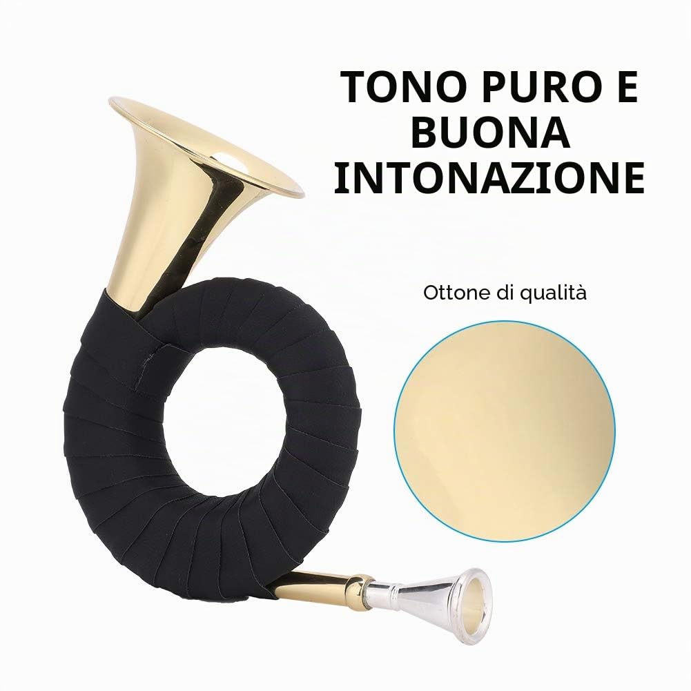 Set di Strumenti Musicali in Corno di Ottone, Corno da Caccia in Sib per Amanti e Studenti Della Musica
