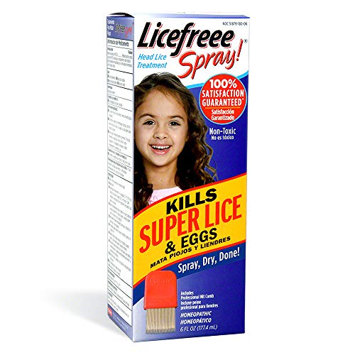 Licefreee Spray! Tec Labs Head Lice Spray - Includes Professional Metal Nit and Lice Comb, 6 Fl Oz (Pack of 1) #1