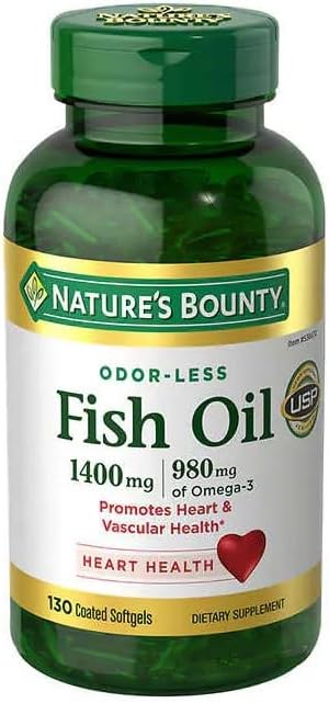 Aceite de pescado de 1400 mg por porción, 1 paquete de 130 cápsulas blandas disponible en Yaxa Venezuela