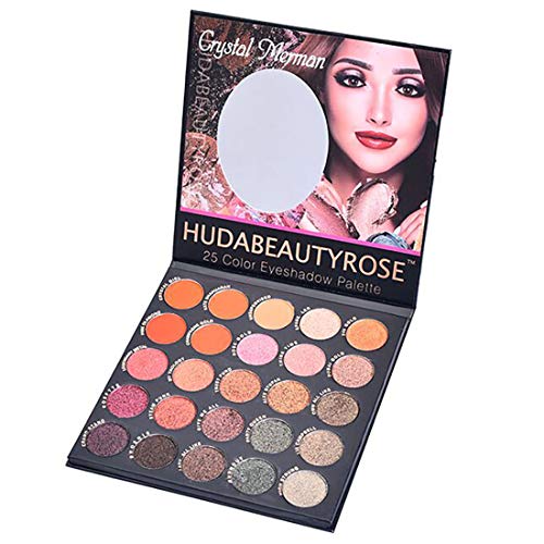 25 Colors Eyeshadow Palette Matte Eyeshadow Pallet Pigmented Shades Makeup Palette Set Shimmer Foils Eye Makeup Long Lasting Palette of Shades 25 Colors Waterproof and Sweatproof (Gentle girl)