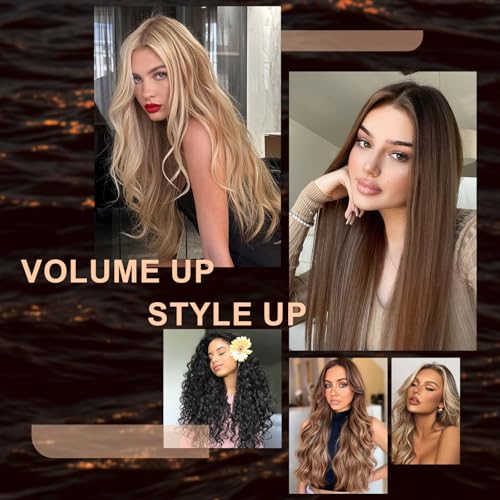 Image of Travel Dual Voltage Hair Dryer Brush 4-in-1 Portable Mini Hot Air Blow Dryer Straightener & Curler Brush, Automatico Doble Voltaje Cepillo Secador De Cabello 110~240V US /EU /UK -Blackcurrant Rose Gold