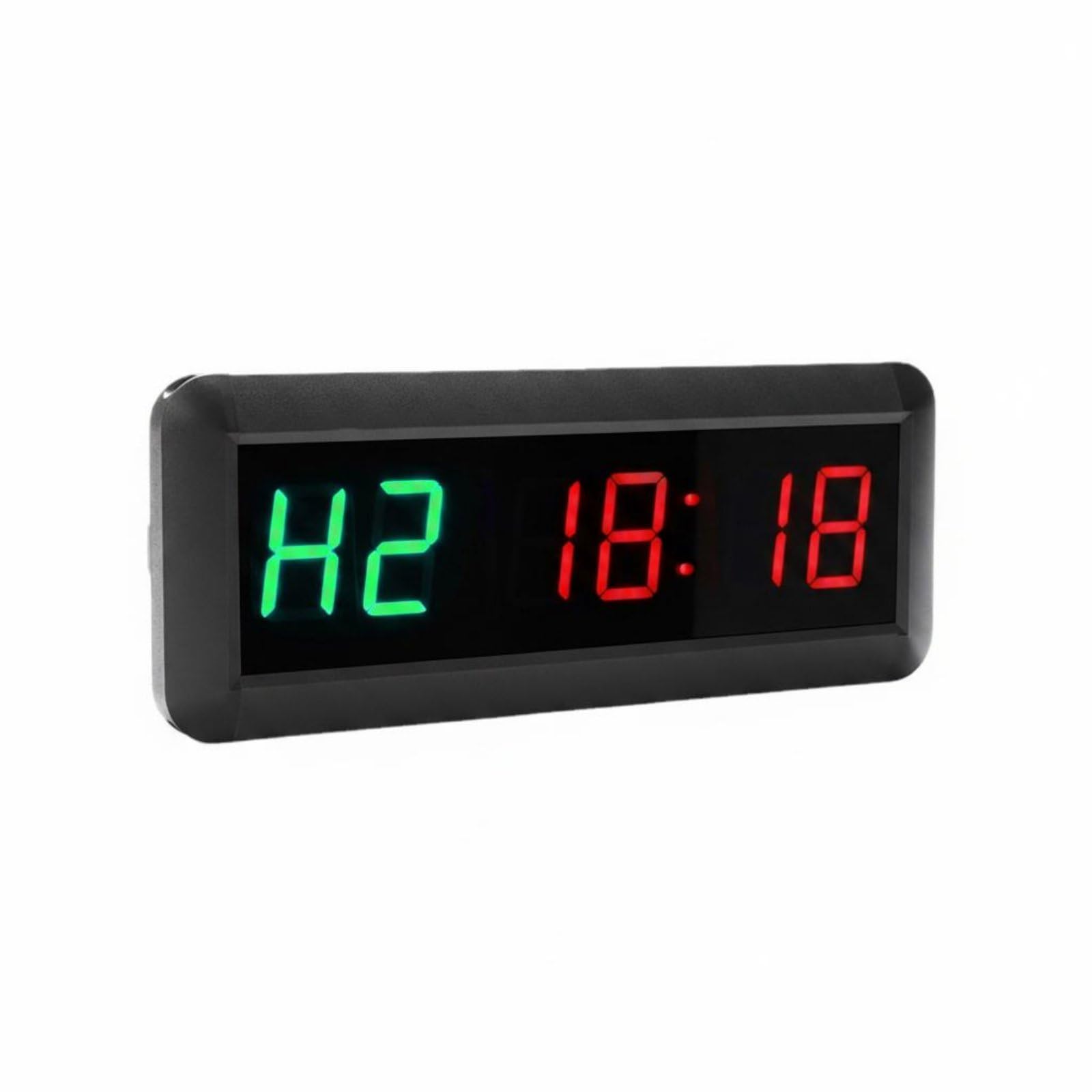 Multiple Timing Modes Multifunction LED Timer Adjustable Brightness LED Interval Timer Wireless Controller Control Workout Gear Wall Mount for Fitness Studio, Green Red-image-6
