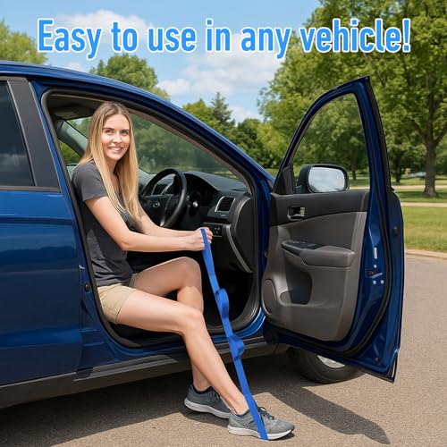 45 inch leg lifter strap with multi loops post surgery recovery aid for hip replacement amp knee surgery assist device for adults amp elderly to get in and out of bed durable adjustable blue