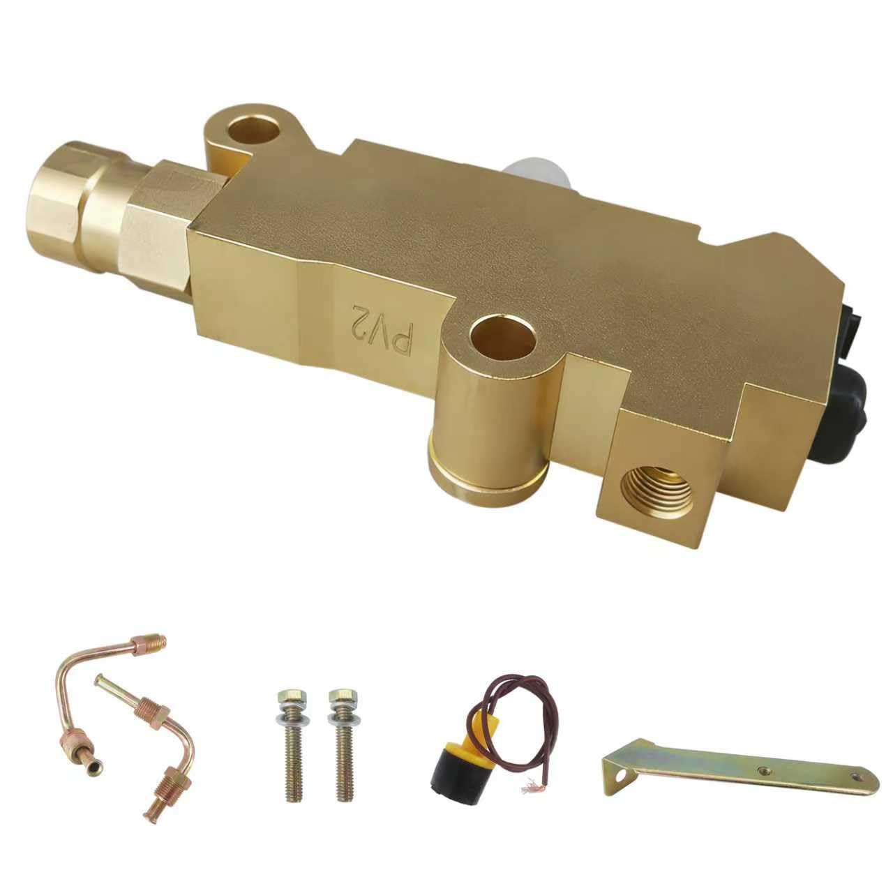 PV2 Brass Disc Drum Disc Front Drum Rear Brake Proportioning Valve Mount Bracket Connector Kit Compatible with for