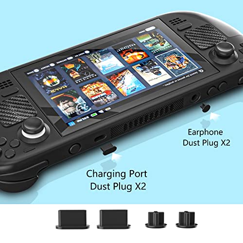 Image of Steam Deck Accessories, Steam Deck Touch Protector, Steam Deck Dust Plug, Steam Deck Silicone Thumb Grip Caps, Vent Dust Filter Cover with Trackpads Skins - 9 in 1