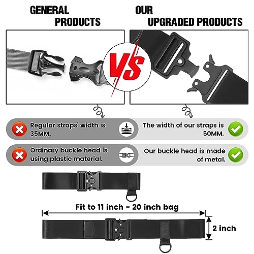 Image of Travel Belt for Luggage Over Handle, Safecube Luggage Strap for Carry On Bag, Elastic Luggage Belt Strap for Suitcases Add a Bag, Adjustable Luggage Bungee Straps, Securing Luggage for Travel