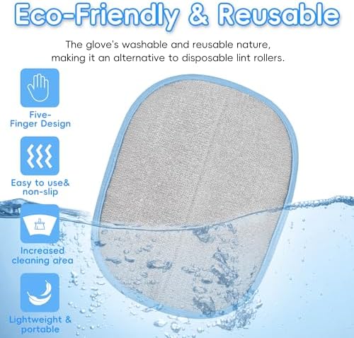 YOSEPATI Magic Brush Pet Hair Removal Glove, Electrostatic Yomi Grooming Remover Glove for Dog and Cat, Pure Path Pet Hair Remover, Fur Remover for Furniture, Clothing, Carpet & Car Seat — view 4