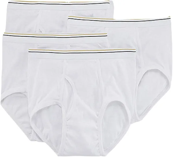 Stafford 4 Pack 100% Cotton Full-Cut Briefs White (42)