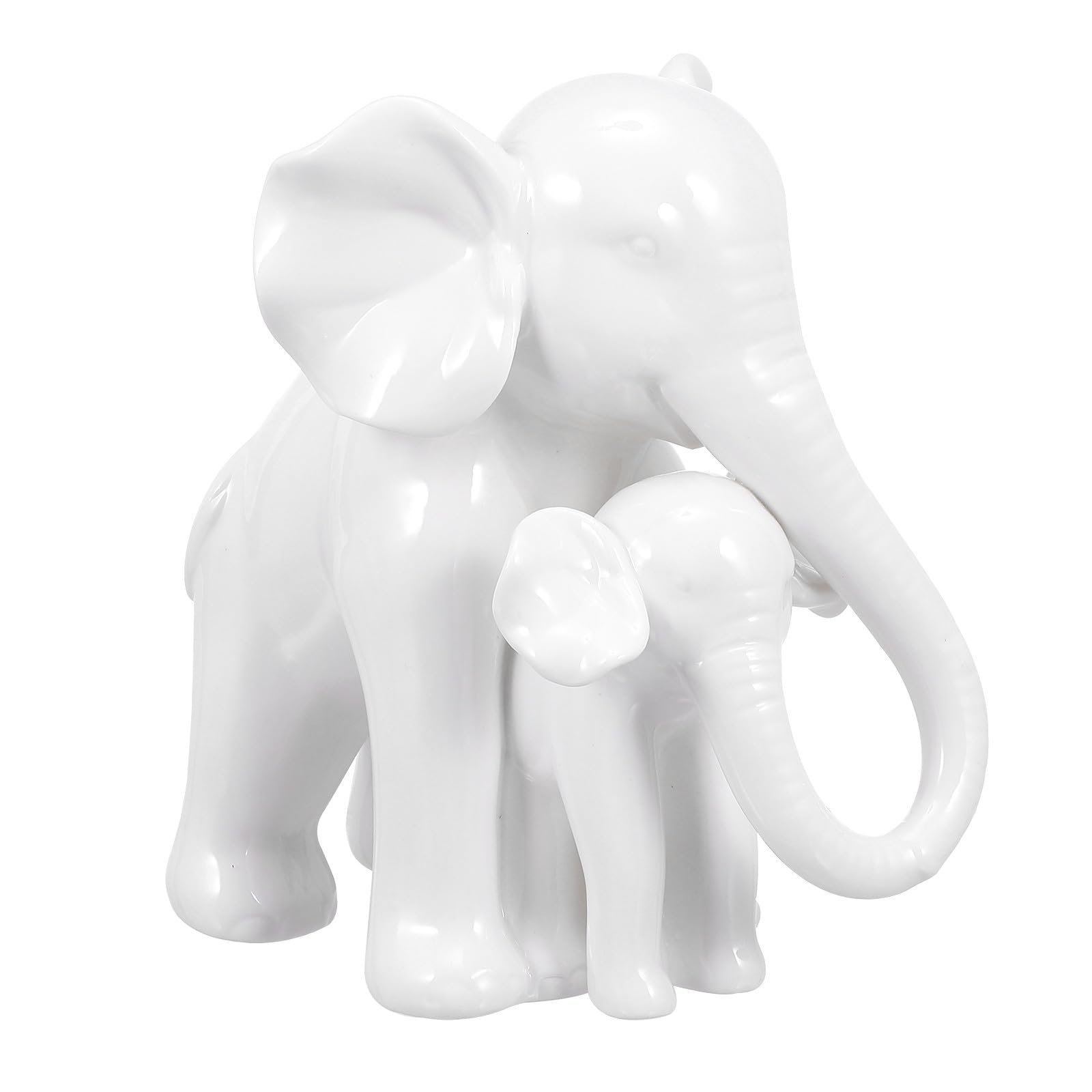 Statuette éléphants blanche pour stimuler l'imagination et décorer un bureau d'enfant