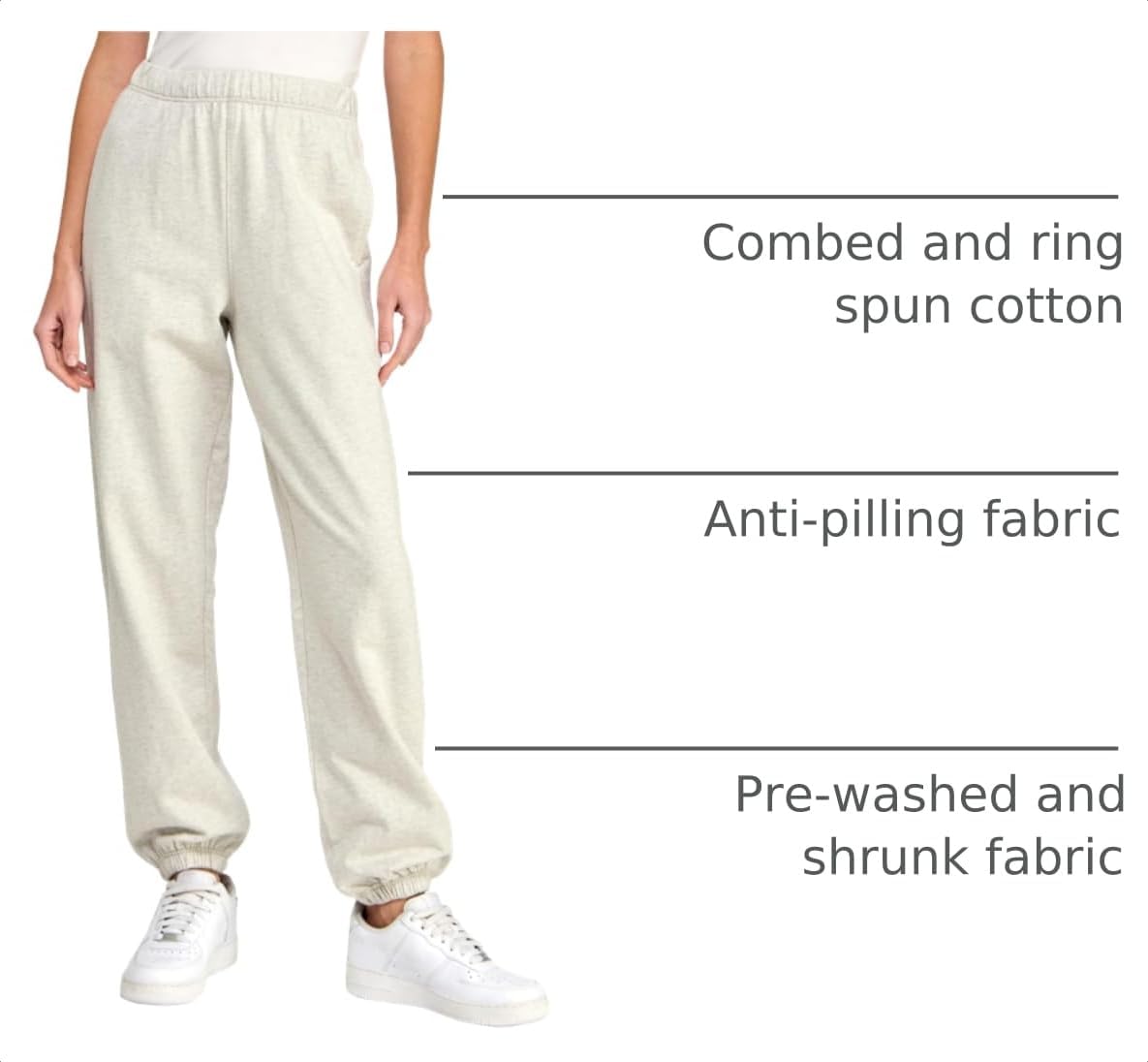 GREEN VOYAGE Women's GOTS Certified 100% Organic Cotton Heavyweight Relaxed Sweatpants image 4