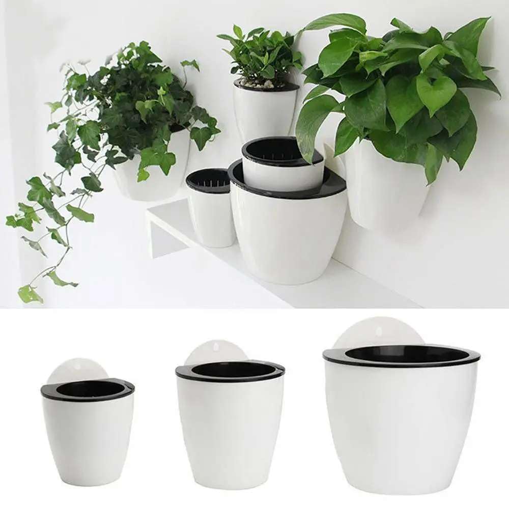 Self-Watering Hanging Planter for Balcony, Patio & Garden - Durable Plastic Flower Pot Basket for Easy Plant Care
