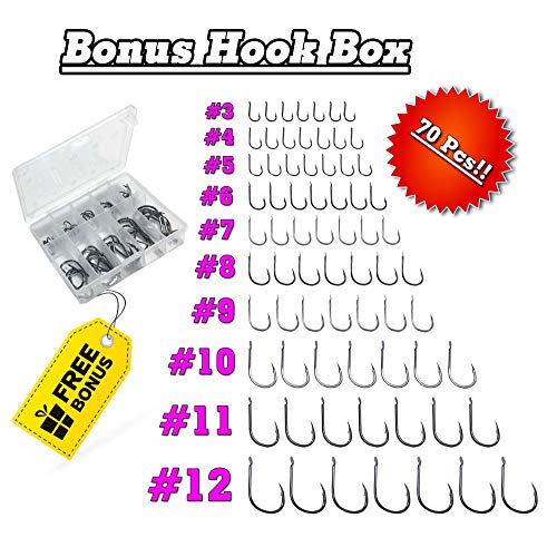 steady Essentials Fishing Tackle Beginner Kit (183 Pcs!!) Assortment, Novice, Bass Worms, Lure Trout, Salmon, Catfish, Metal Hooks, Includes Crankbaits, Bait Jigs, Spoons, Trout Spinner, Soft Plastic - Thumbnail 6