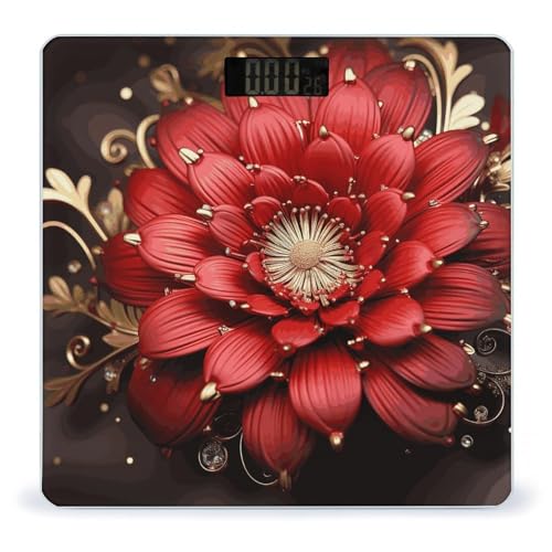 Báscula digital para baño con vidrio templado y pantalla LCD miniatura 1
