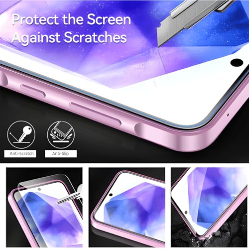 Image of Tempered Glass Screen Protector Compatible for Samsung Galaxy S22 Plus, S23 Plus 5G (2023) (Black) with Edge to Edge Coverage and Easy Installation kit