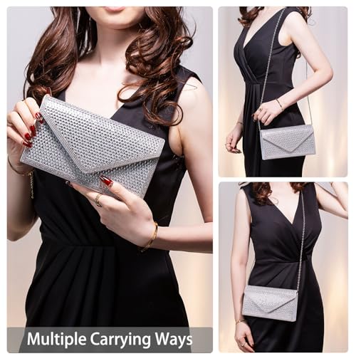 Image of Rhinestone Clutch Purse for Women, Sparkly Evening Handbag