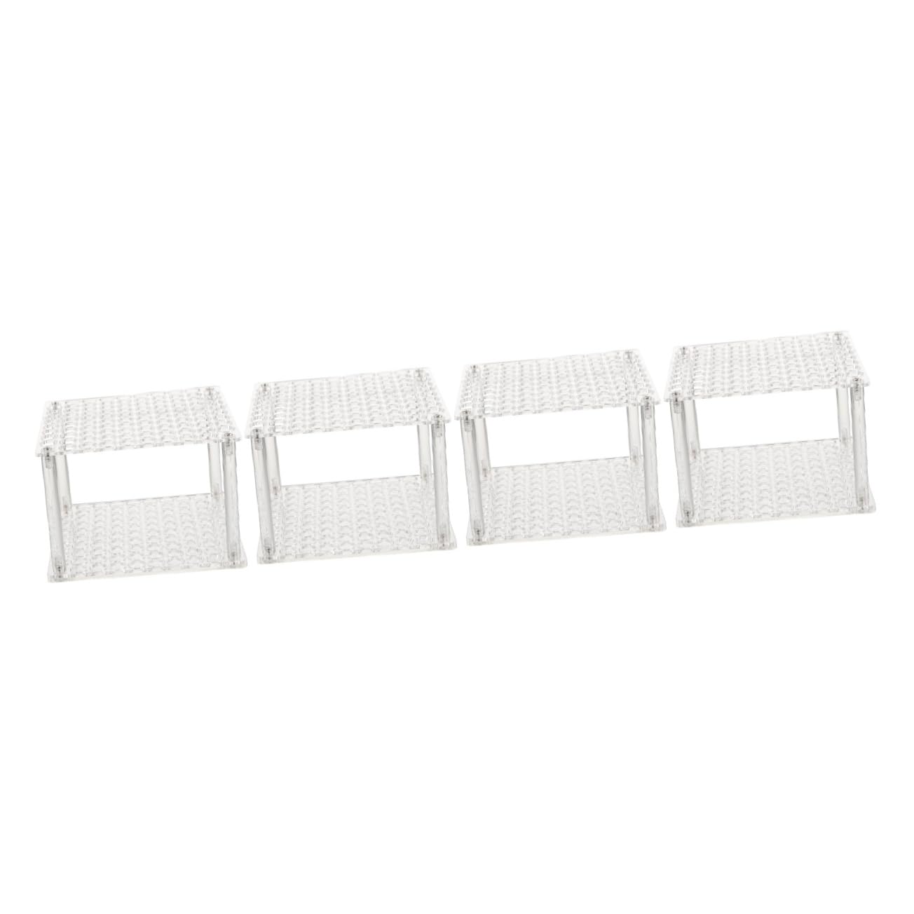 Housoutil 4 Pezzi Portapenne Acrilico con Scomparti Multipli per Scrivania Organizer per Penne Pennelli e Marcatori Supporto Resistente e Facile per Casa e Ufficio