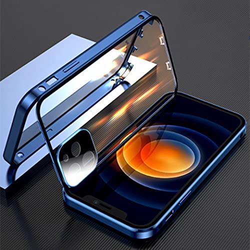 Coque de téléphone en verre délicat pour iPhone XR transparente et antichoc bleue