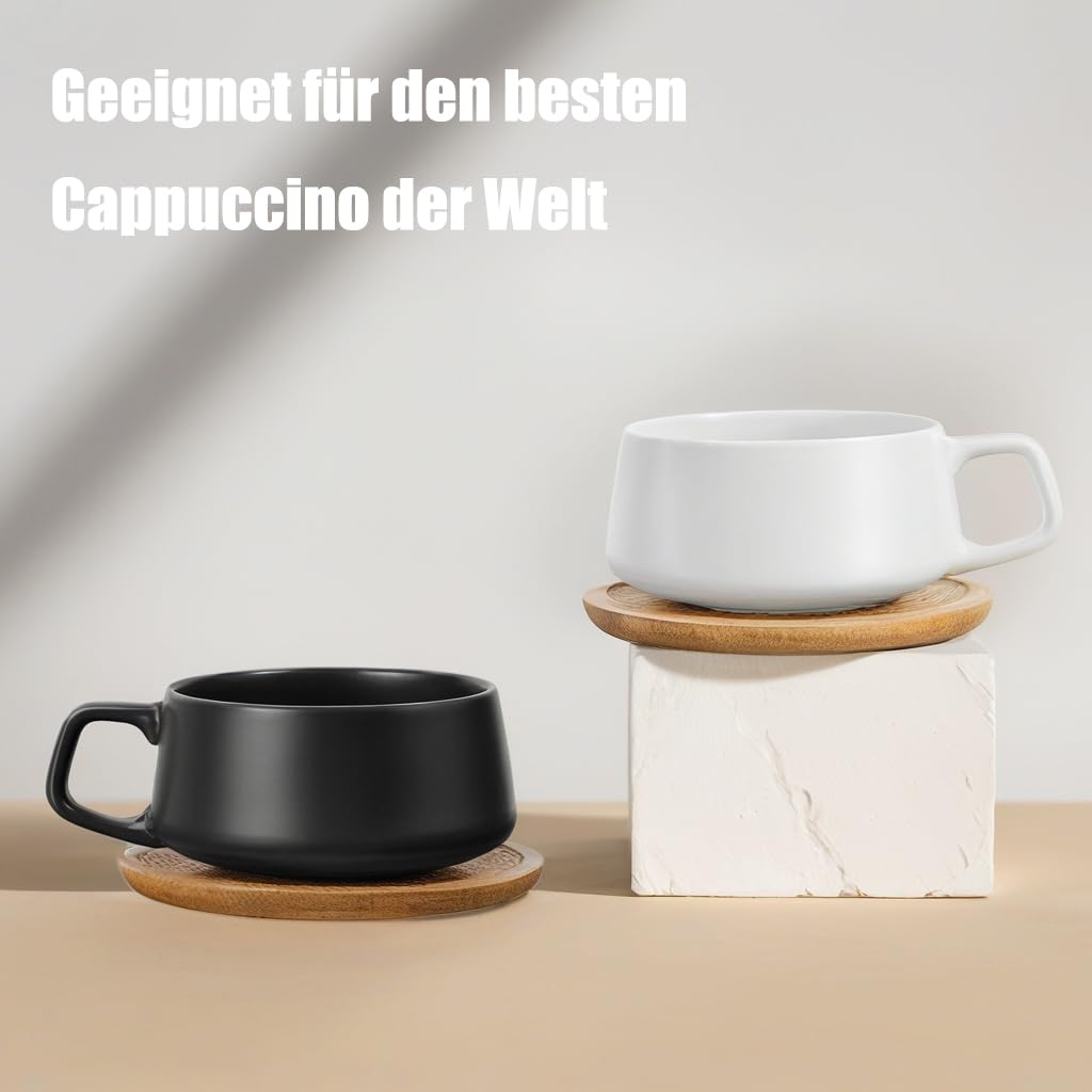 Keramik-Espressotassen Ohne Griff – 4er-Set, 130 Ml, Für Kaffee, Latte Oder Tee (verschiedene Farben)