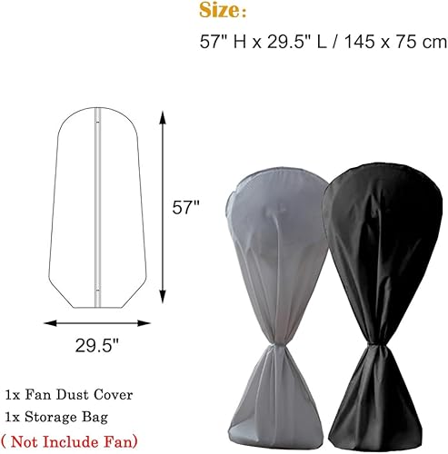 Miniatura 3 de BOSKING Cubierta antipolvo para ventilador eléctrico, 420D, resistente, redonda, lavable, funda para ventilador eléctrico, impermeable, a prueba de