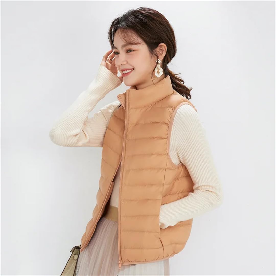 Femmes Gilet Vestes Sans Manches Manteau Bouffant Whitefashion Parka Courte