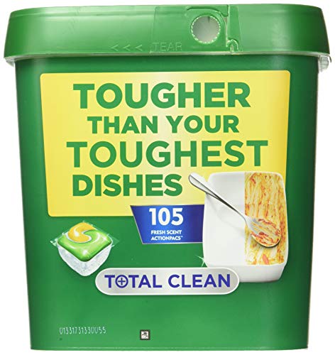 Image of Cascade Total Clean Dishwasher Detergent Fresh 105 Scent ActionPacs Net Wt 57 Ounce