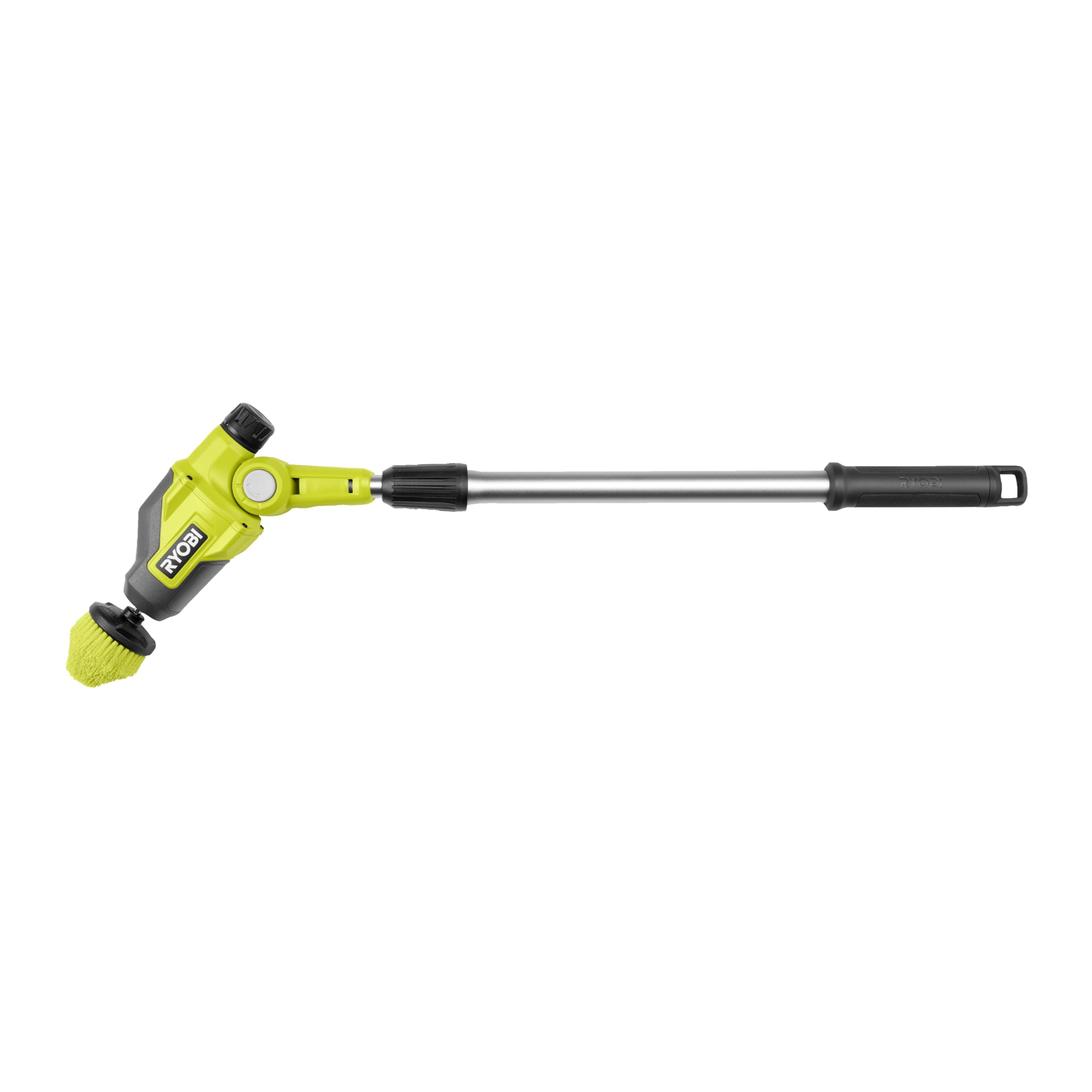 RYOBI - Zmotoryzowana szczotka teleskopowa 4V - 275-400 TR/min - Wysięgnik od 0,8 m do 1,2 m - głowica obrotowa 90° do 180° - Ochrona baterii IPX7 - Dostarczany z 1 średnicą szczotki. 89 mm i 1