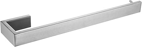 Flybath Toallero de acero inoxidable SUS 304 largo para toallas de cocina, baño, soporte para toallas de mano, 35 cm, acabado cepillado