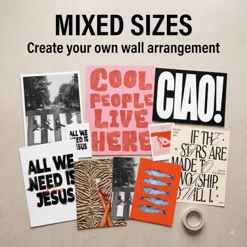 Image of 15 Piece Aesthetic Poster Set | 300 GSM Multi-Sized Wall Posters with Adhesive Tape | Fashion, Music, Animal Print & Pop Art for Bedroom, Room Decor, Home Decor, Wall Art & Aesthetic Room Decor