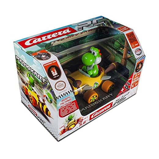 Carrera RC Nintendo Mario Kart Bumble V mit Yoshi I Ferngesteuertes Auto ab 6 Jahren für drinnen & draußen I Mini Mario Kart Auto mit Fernbedienung zum Mitnehmen I Spielzeug für Kinder & Erwachsene
