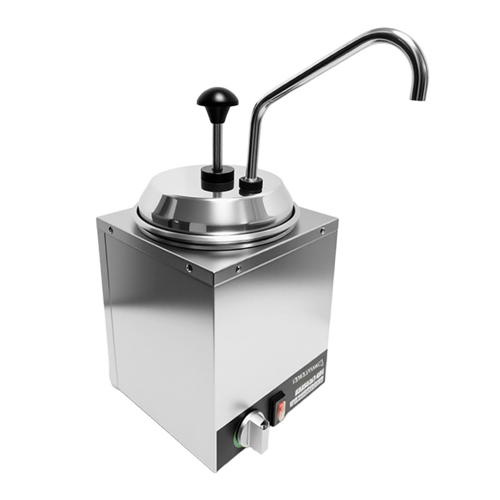 Dosificador Salsas Calientes Modelo,6 Ajustes, Acero Resistente,Equipo Comercial para Queso Nacho Chocolate Local Gastronómico,4L