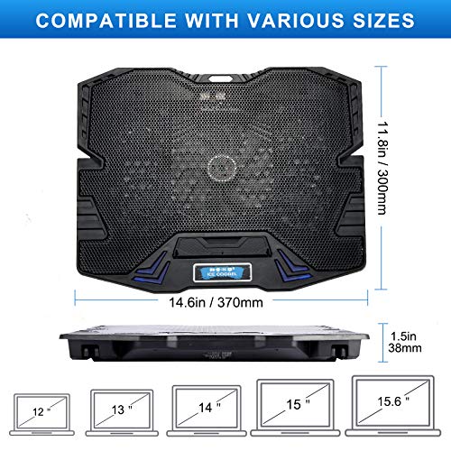 TAEHFUS-Laptop-Cooling-Pad-5-Fans-Perfect-for-The-Laptop-Under-173-inchs-Blue-Lights-Quiet-and-2-USB-switchs