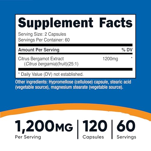 Nutricost シトラスベルガモットカプセル 1200mg 120カプセル