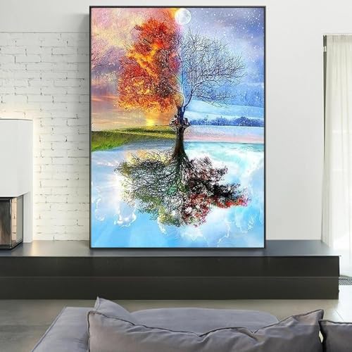 Affiche arbre de vie XINBAO 35x50 cm toile décoration salon