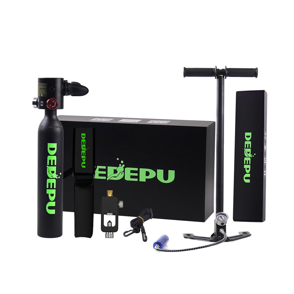 DEDEPU S3000 Constant Pressure 0.5L Mini Scuba Tank with Manual Pump Pro Edition