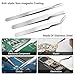 Craft Tweezers 3pcs Stainless Steel Precision Tweezers For Crafting Extra Fine,Angled,Blunt Tips Tweezer Model Hobby Making Tools For Electronics Repair Craft Laboratory Jewelry Making