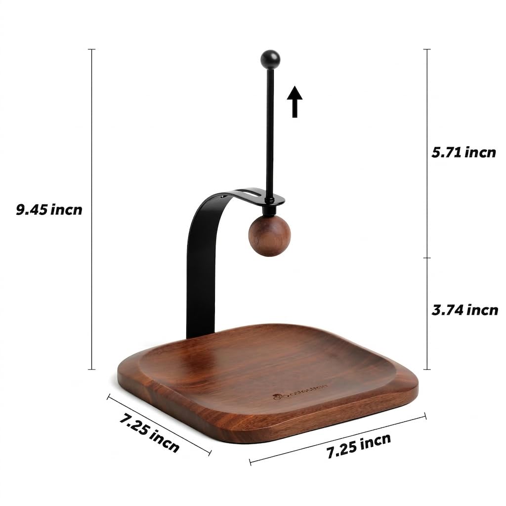 Servilletero cuadrado de madera de nogal para mesa, dispensador de servilletas cuadrado con soporte de metal para servilletas de cóctel, adecuado para cocina, restaurante, bar, oficina, fiestas,