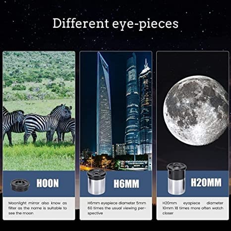 Telescope Zoom 90X HD Focus Astronomical Refractor with Portable Tripod Stand