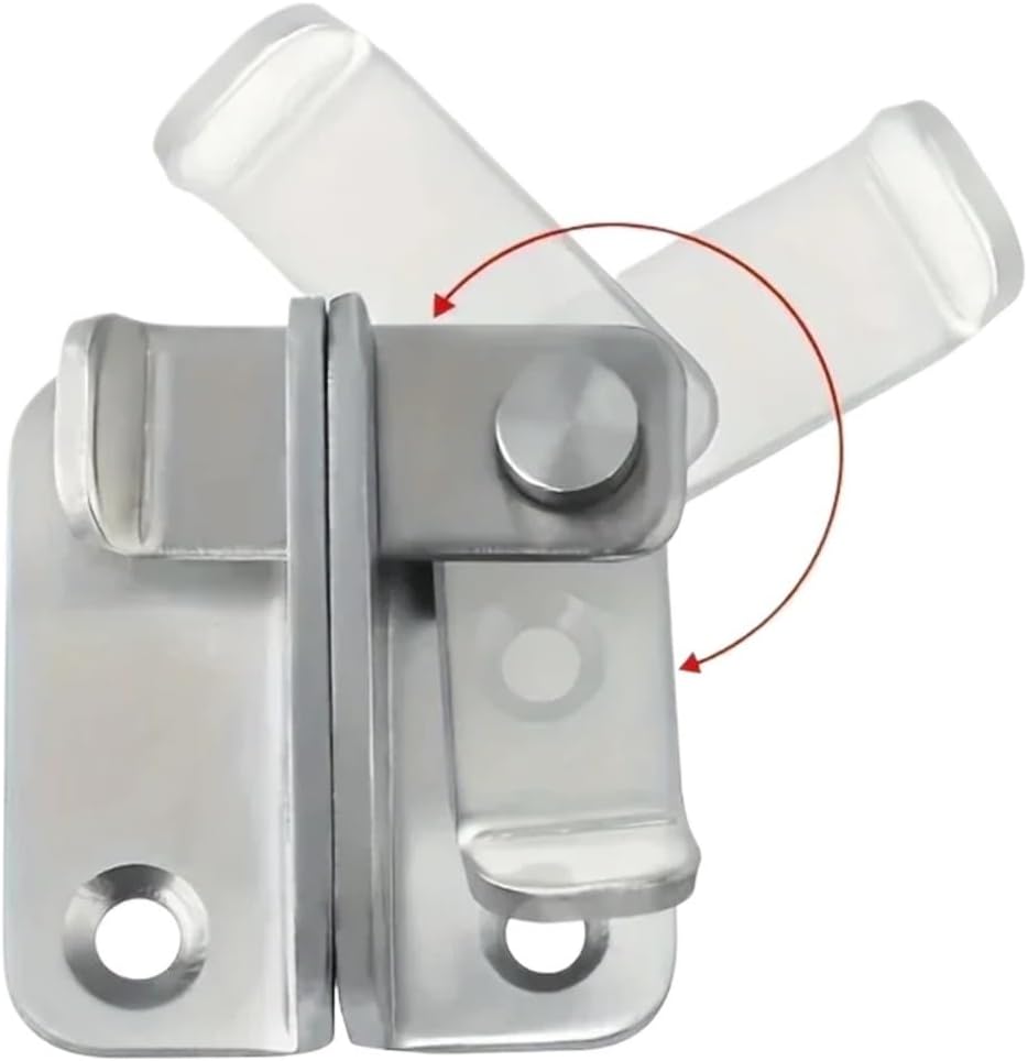 Gate Latch 30pcs A Sturdy Stainless Steel Sliding Door Latch with Keyhole for Swing and Sliding Doors Accessory Security Quick Lock for Secure Yard and Garden(Left)