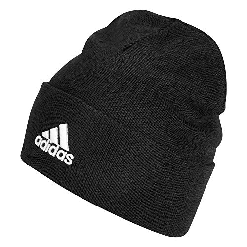 adidas Unisex adulto Logo Gorro, Black/Black/White, L